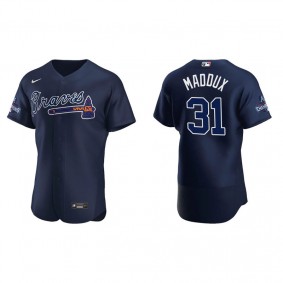 Greg Maddux Atlanta Braves Navy Alternate 2021 World Series Champions Authentic Jersey