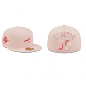 Guillermo Heredia Atlanta Braves Pink Blossoms Fitted Hat