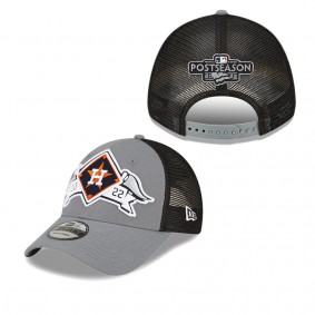 Men's Houston Astros Gray 2022 Division Series Winner Locker Room 9FORTY Snapback Hat