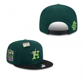 Men's Houston Astros Green Black Sour Apple Big League Chew Flavor Pack 9FIFTY Snapback Hat