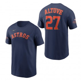 Men's Houston Astros Jose Altuve Navy 2023 Gold Collection Name & Number T-Shirt