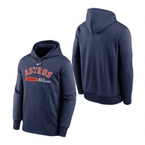 Men's Houston Astros Nike Navy 2023 Postseason Authentic Collection Dugout Performance Pullover Hoodie