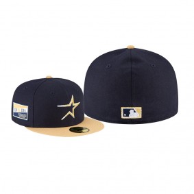 Men's Houston Astros Centennial Collection Navy Gold Cooperstown 59FIFTY Fitted Hat