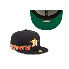 Houston Astros Navy Sidesplit 59FIFTY Fitted Hat