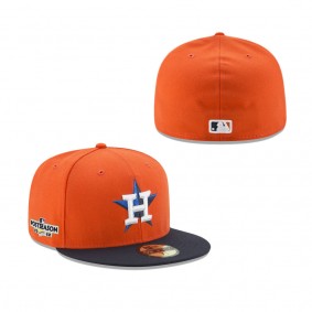 Men's Houston Astros Orange 2022 Postseason Side Patch 59FIFTY Fitted Hat