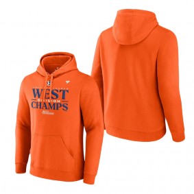 Men's Houston Astros Fanatics Branded Orange 2023 AL West Division Champions Locker Room Pullover Hoodie