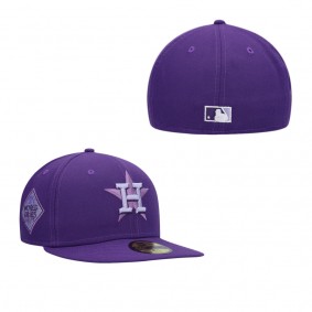 Men's Houston Astros Purple Lavender Undervisor 59FIFTY Snapback Hat