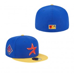 Men's Houston Astros Royal Yellow Empire 59FIFTY Fitted Hat