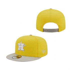 Houston Astros New Era Spring Two-Tone 9FIFTY Snapback Hat Yellow Gray