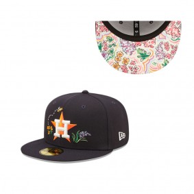 Houston Astros Watercolor Floral 59FIFTY Fitted Hat