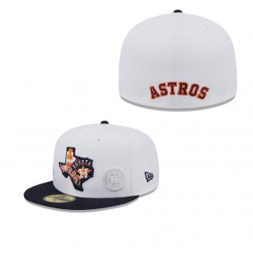 Men's Houston Astros White Navy State 59FIFTY Fitted Hat