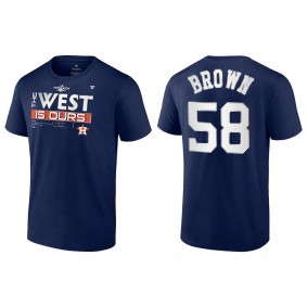 Hunter Brown Houston Astros Navy 2022 AL West Division Champions Locker Room T-Shirt