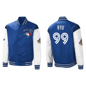 Hyun-Jin Ryu Toronto Blue Jays Royal 2x World Series Champions Complete Game Full-Snap Jacket