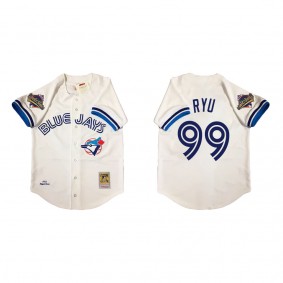 Hyun-Jin Ryu Toronto Blue Jays White Mitchell & Ness 1992 Authentic Jersey