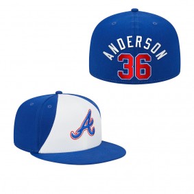 Ian Anderson Atlanta Braves White Royal 2023 City Connect Fitted Hat