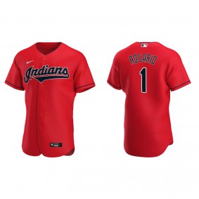 Men's Cleveland Indians Amed Rosario Red Authentic Alternate Jersey