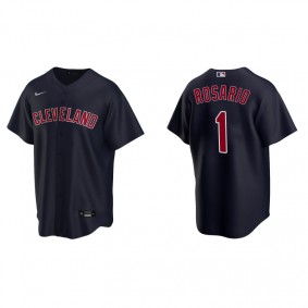 Men's Cleveland Indians Amed Rosario Navy Replica Alternate Jersey