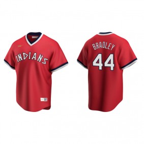 Men's Cleveland Indians Bobby Bradley Red Cooperstown Collection Road Jersey