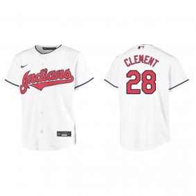 Youth Cleveland Indians Ernie Clement White Replica Home Jersey