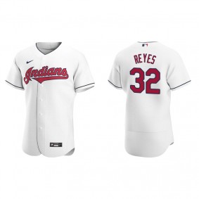 Men's Cleveland Indians Franmil Reyes White Authentic Home Jersey