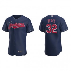 Men's Cleveland Indians Franmil Reyes Navy Authentic Jersey