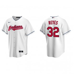 Men's Cleveland Indians Franmil Reyes White Replica Home Jersey