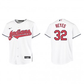 Youth Cleveland Indians Franmil Reyes White Replica Home Jersey
