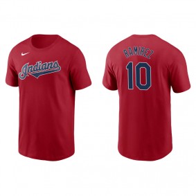 Men's Cleveland Indians Harold Ramirez Red Name & Number Nike T-Shirt