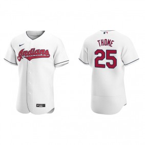 Men's Cleveland Indians Jim Thome White Authentic Home Jersey