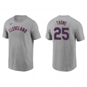 Men's Cleveland Indians Jim Thome Gray Name & Number Nike T-Shirt