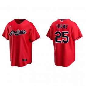 Men's Cleveland Indians Jim Thome Red Replica Alternate Jersey