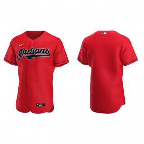 Men's Cleveland Indians Red Authentic Alternate Jersey