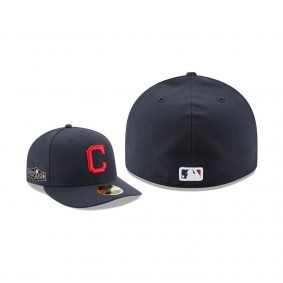 Men's Cleveland Indians 2020 Postseason Navy Side Patch Road Low Profile 59FIFTY Fitted Hat