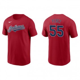 Men's Cleveland Indians Roberto Perez Red Name & Number Nike T-Shirt