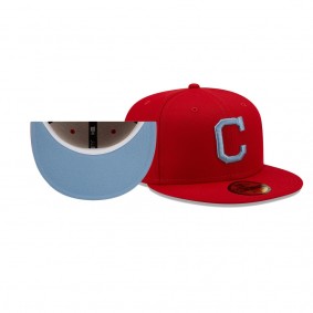 Cleveland Indians 1997 World Series Scarlet Blue Undervisor 59FIFTY Hat