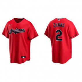 Men's Cleveland Indians Yu Chang Red Replica Alternate Jersey