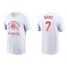 Giants J.D. Davis White City Connect Graphic T-Shirt
