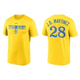 J.D. Martinez Boston Red Sox 2022 City Connect Legend Performance T-Shirt Yellow