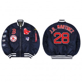 Men's Boston Red Sox J.D. Martinez Navy Alpha Industries Jacket