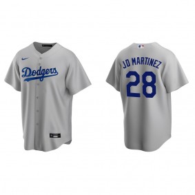 J.D. Martinez Men's Los Angeles Dodgers Nike Gray Alternate Replica Jersey