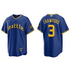 J.P. Crawford Seattle Mariners Royal 2023 City Connect Replica Jersey