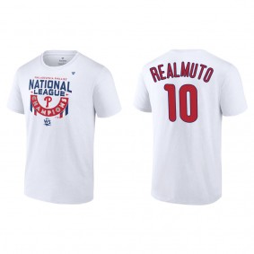 J.T. Realmuto Philadelphia Phillies White 2022 National League Champions Locker Room T-Shirt