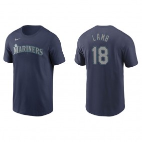 Mariners Jake Lamb Navy Name & Number T-Shirt