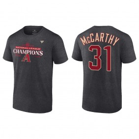 Men's Jake McCarthy Arizona Diamondbacks Charcoal 2023 National League Champions T-Shirt
