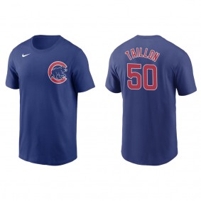 Jameson Taillon Men's Chicago Cubs Javier Baez Nike Royal Name & Number T-Shirt