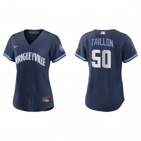 Jameson Taillon Women's Chicago Cubs Javier Baez Nike Navy City Connect Replica Jersey