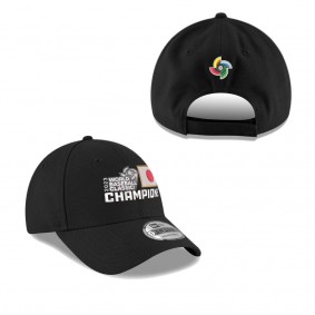 Men's Japan Baseball Black 2023 World Baseball Classic Champions Locker Room Replica 9FORTY Adjustable Hat