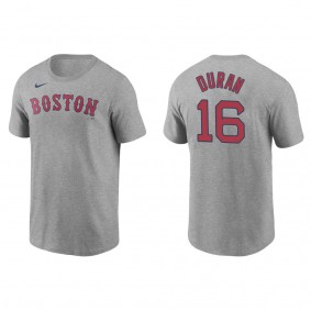 Jarren Duran Men's Boston Red Sox Mookie Betts Nike Gray Name & Number T-Shirt