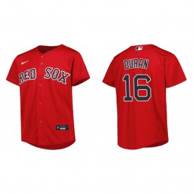 Jarren Duran Youth Boston Red Sox Nike Red Alternate Replica Jersey