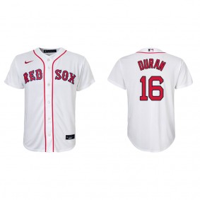 Jarren Duran Youth Boston Red Sox Nike White Home Replica Jersey